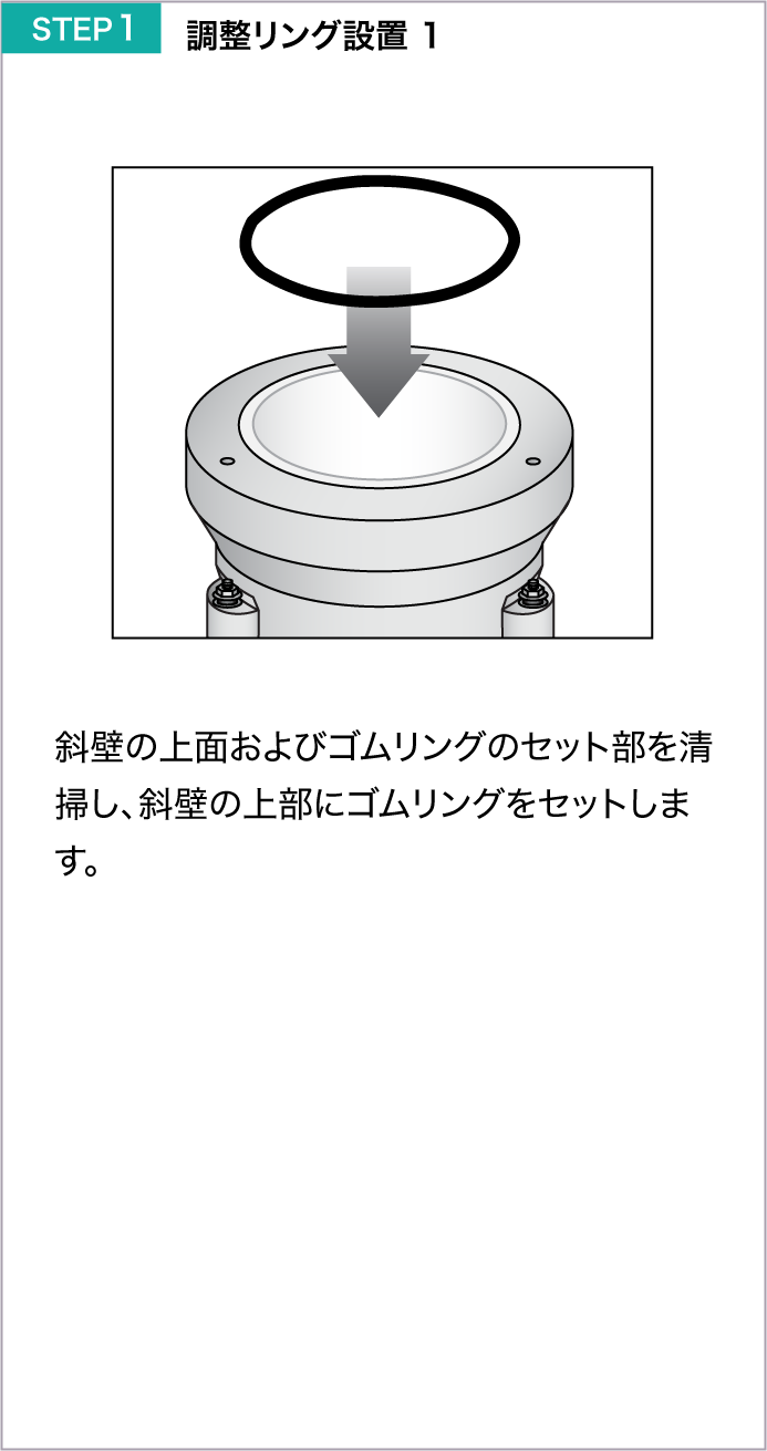 調整リング設置 1