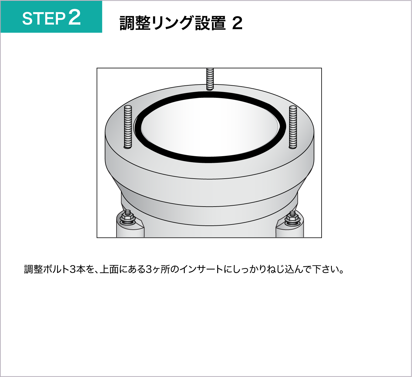 調整リング設置 2