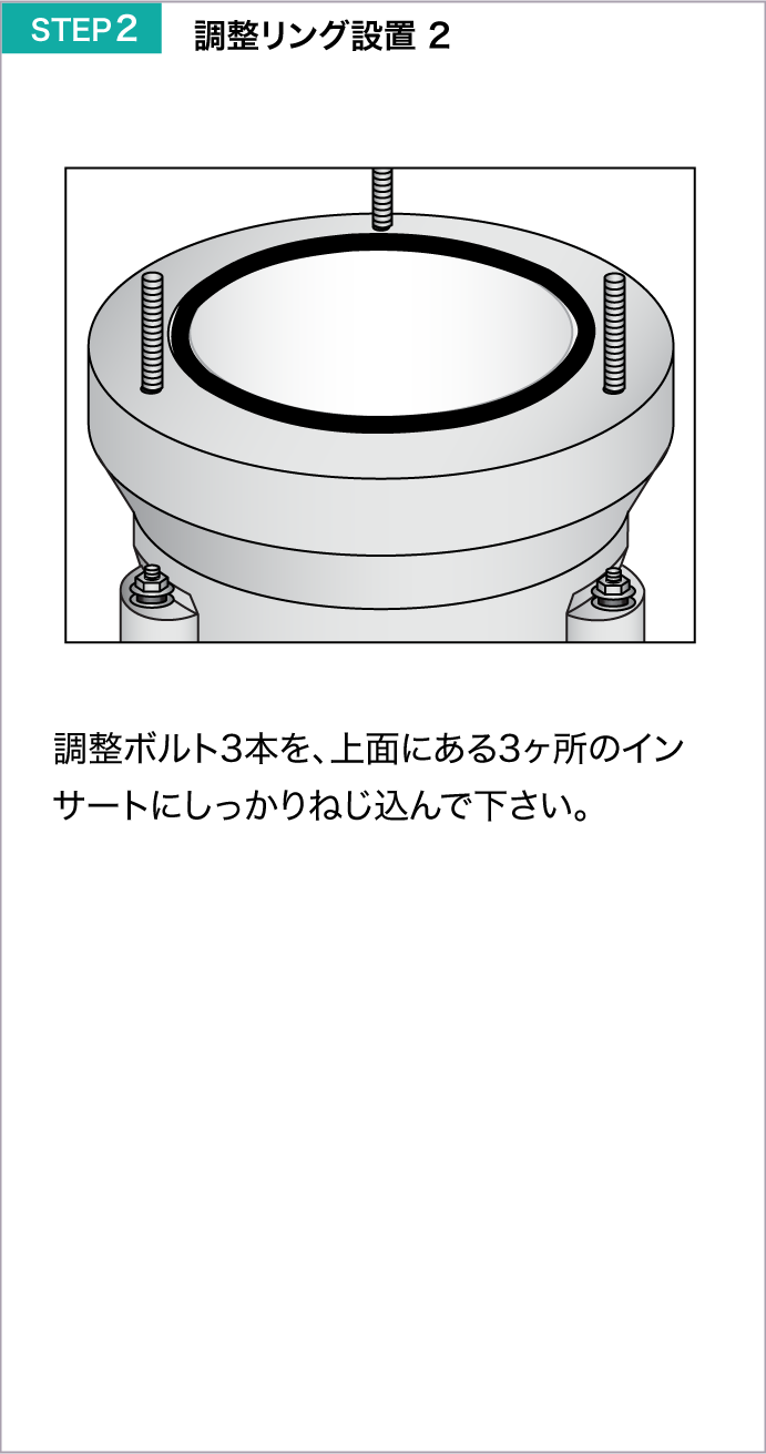 調整リング設置 2