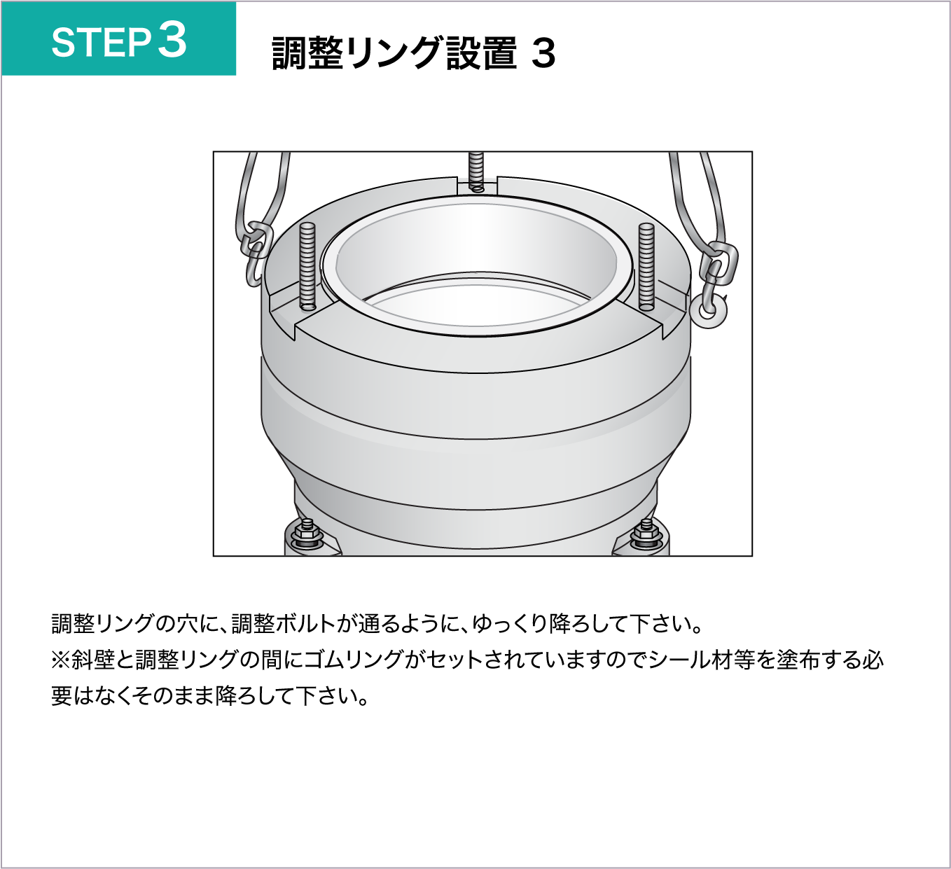 調整リング設置 3